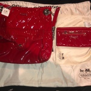 NEW Coach Tote and Zip-up Wallet Set